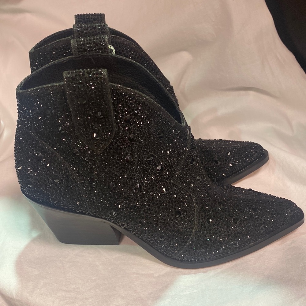 New Jessica Simpson Rhinestone Black Booties
